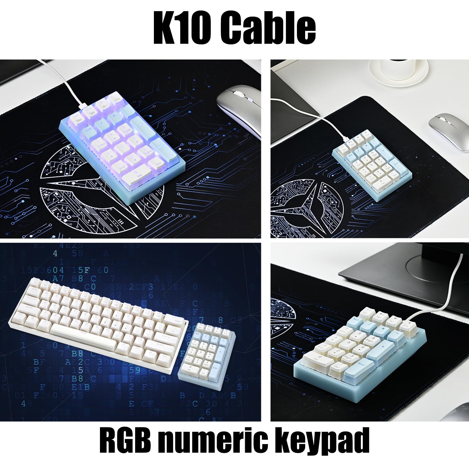 Tastierino numerico meccanico, Purple THREE MODE, Purple A