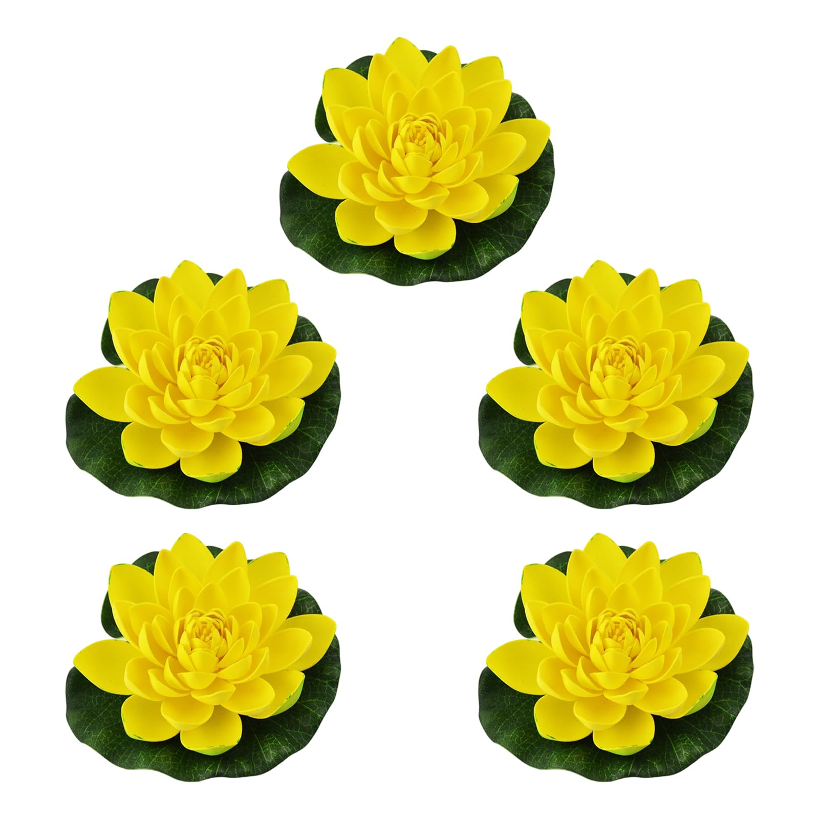 Tsophreniq 5Pcs 17cm Realistic Artificial Floating Flower with Artificial Pond Plant Ornament for Garden Decoration Floating Flower Wedding Party Decoration