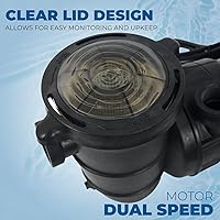 Vista 3 de XtremepowerUS 2-Speed Above Ground Pool Pump 1.5HP Swimming Pool Pump 1.5" NPT Strainer Basket Filter High-Flow With Fitting Adapter