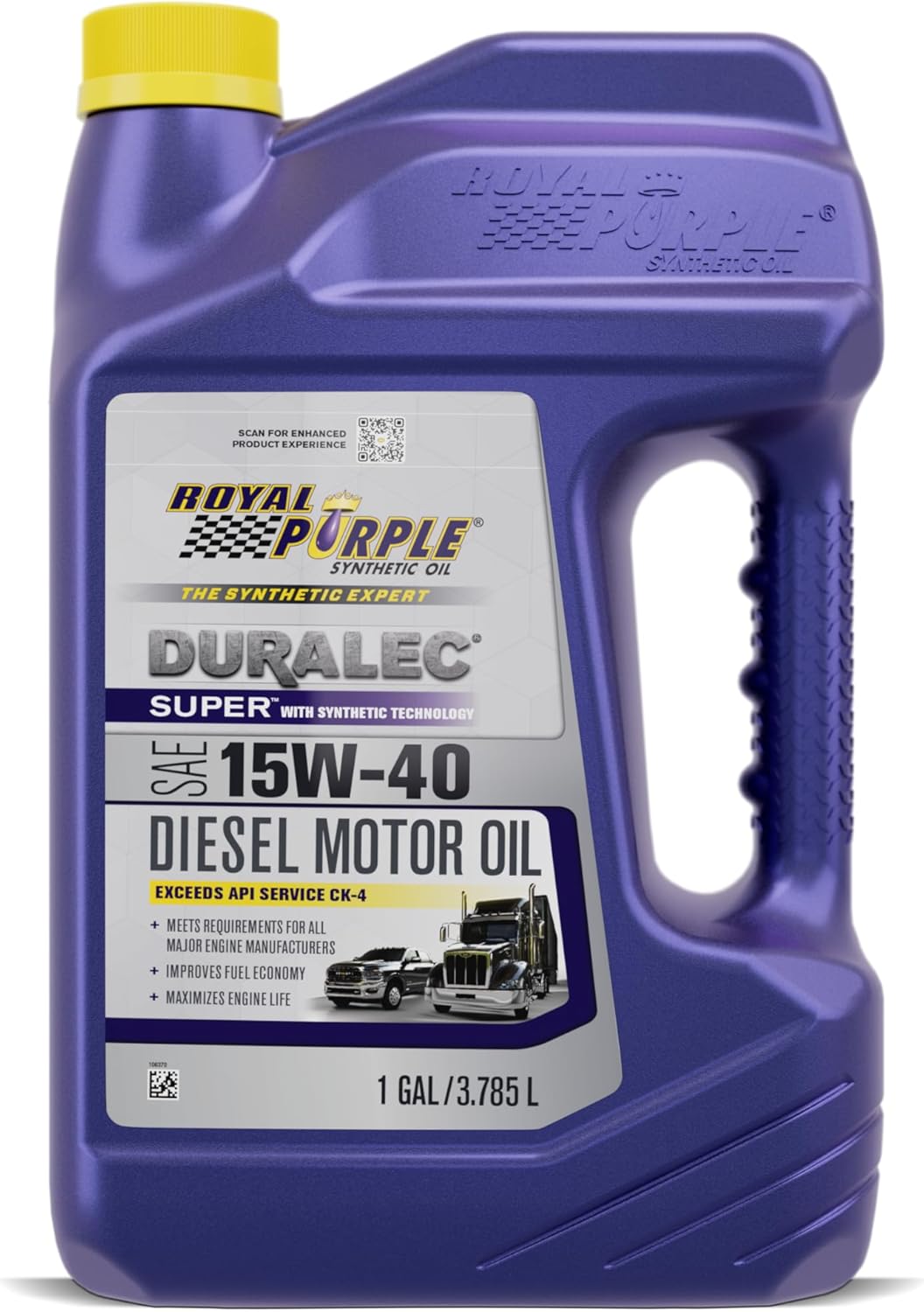 Royal Purple 05154 API-Licensed SAE 15W-40 High Performance Synthetic Motor Oil - 5 Gallon
