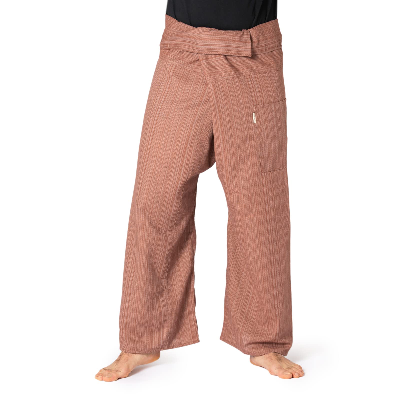 Panasiam Unisex Golden Brown Fisherman Pants Lini, Goldbrown, Xl