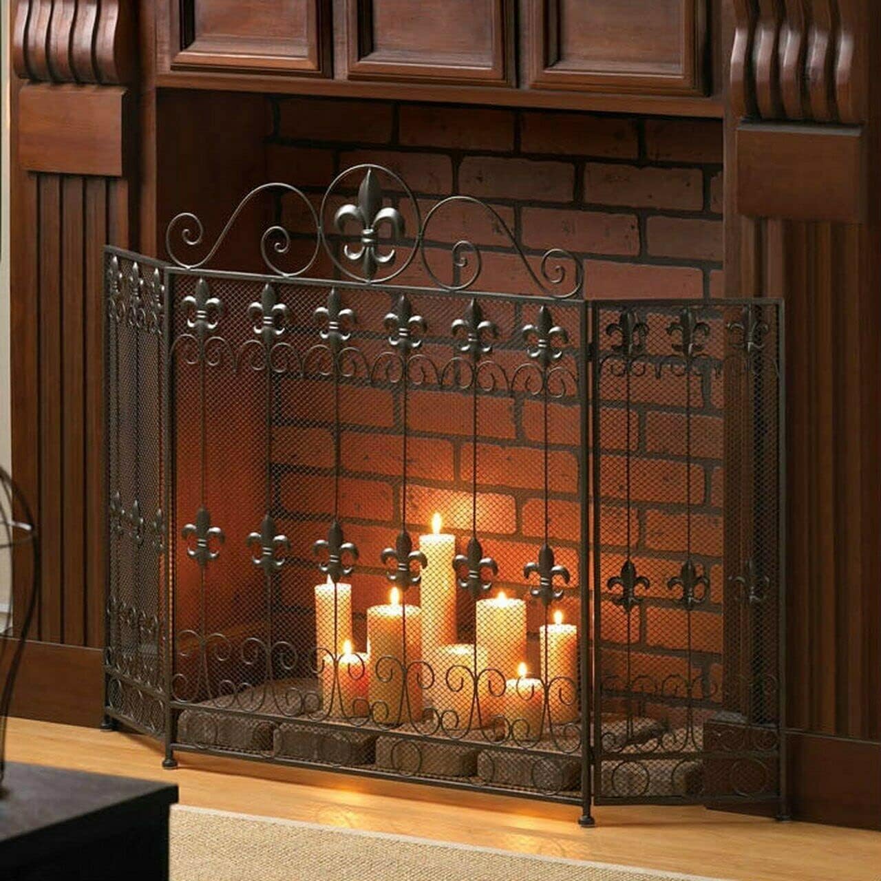 Fireplace Screens Fireplace Screen Decorative Hearth Wrought Iron Home Decor Fireplace Screen Flat Fireplace Screens Decorative Feito na China