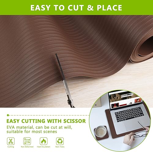 Miniatura 9 de Revestimiento de estante de cocina para gabinetes, revestimiento de cajón, revestimiento de gabinete no adhesivo, forros para refrigerador,