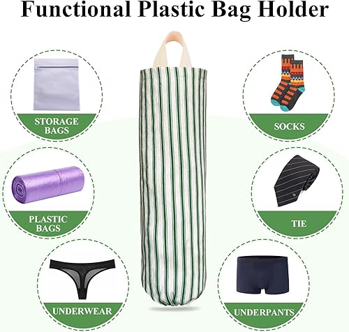 Miniatura 4 de TOGETRUE Soporte para bolsas de plástico, soporte para bolsa de comestibles, organizador de bolsas de basura reutilizable para decoración del hogar,