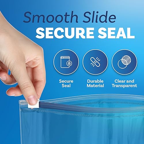 Vista 21 de GPI - Bolsas de almacenamiento de alimentos jumbo con cremallera deslizante, 12 x 15 pulgadas, 3 mil resistentes, extra grandes, fuertes y duraderas