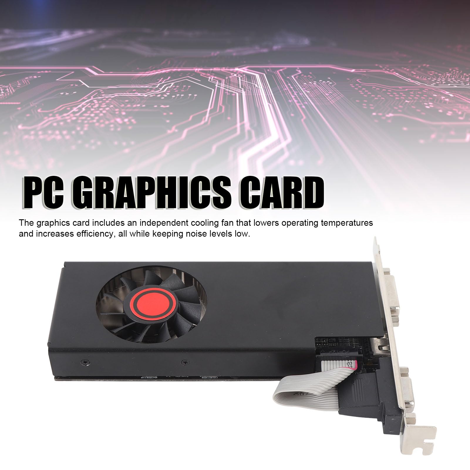 Karta Graficzna, 4 GB DDR5 128 -bitowa Karta Graficzna, Interfejs PCI Express 2.0 16X, HDMI, DVI, VGA, Pojedynczy Wentylator, Komputerowa Karta Graficzna do Pracy