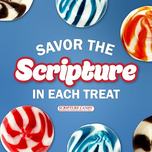 Miniatura 7 de Scripture Candy Caramelos duros surtidos con sabor a crema, 180 caramelos cristianos envueltos individualmente con versículos de la Biblia, dulces