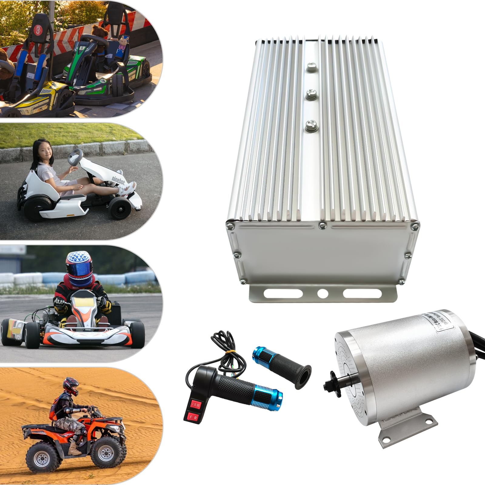 Moteur électrique Brushless 3000W 6600RPM 72V DC Moteur électrique haute puissance pour karting électrique, skateboard, longboard