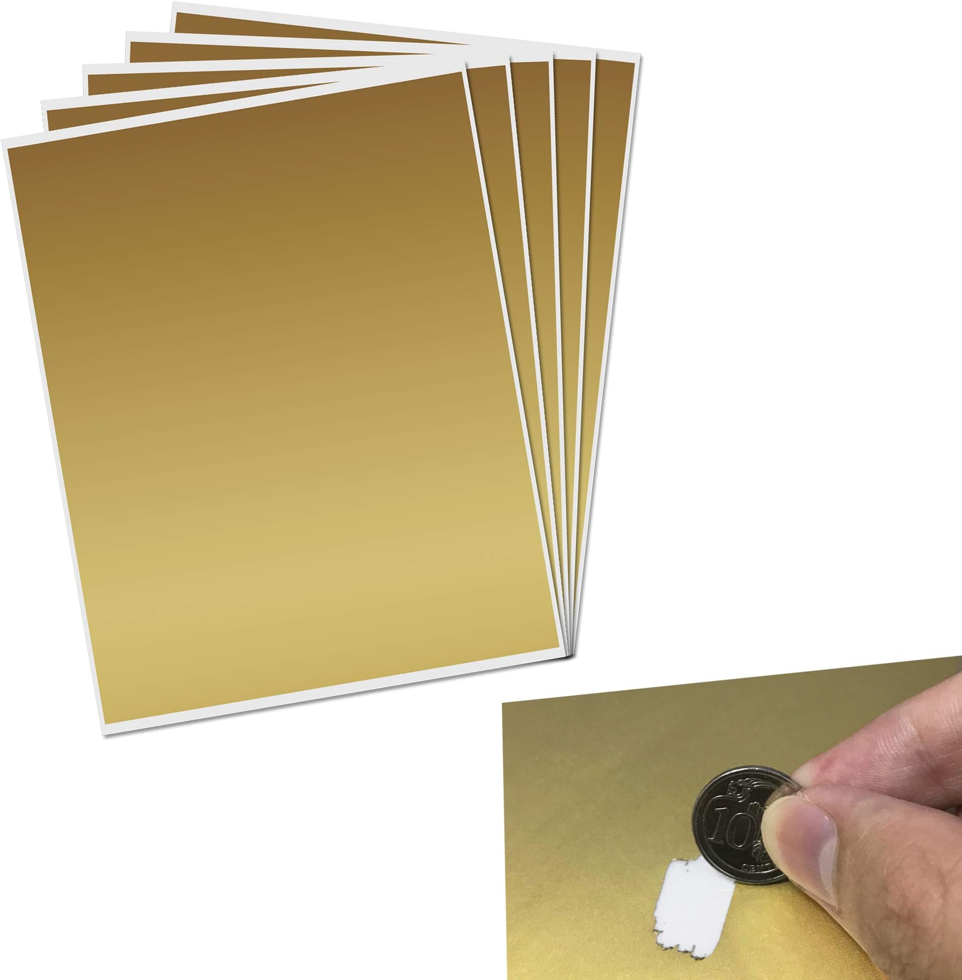 23.5 x 20cm, Large DIY Scratch Off Sticker Sheets - Pack of 5