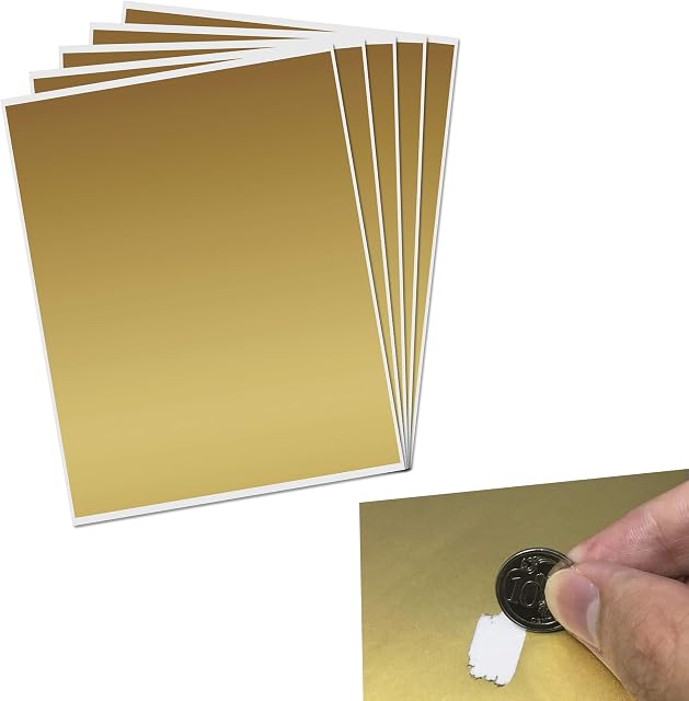 Large DIY Scratch Off Sticker Sheets - 23.5 x 20cm, 5 Sheets