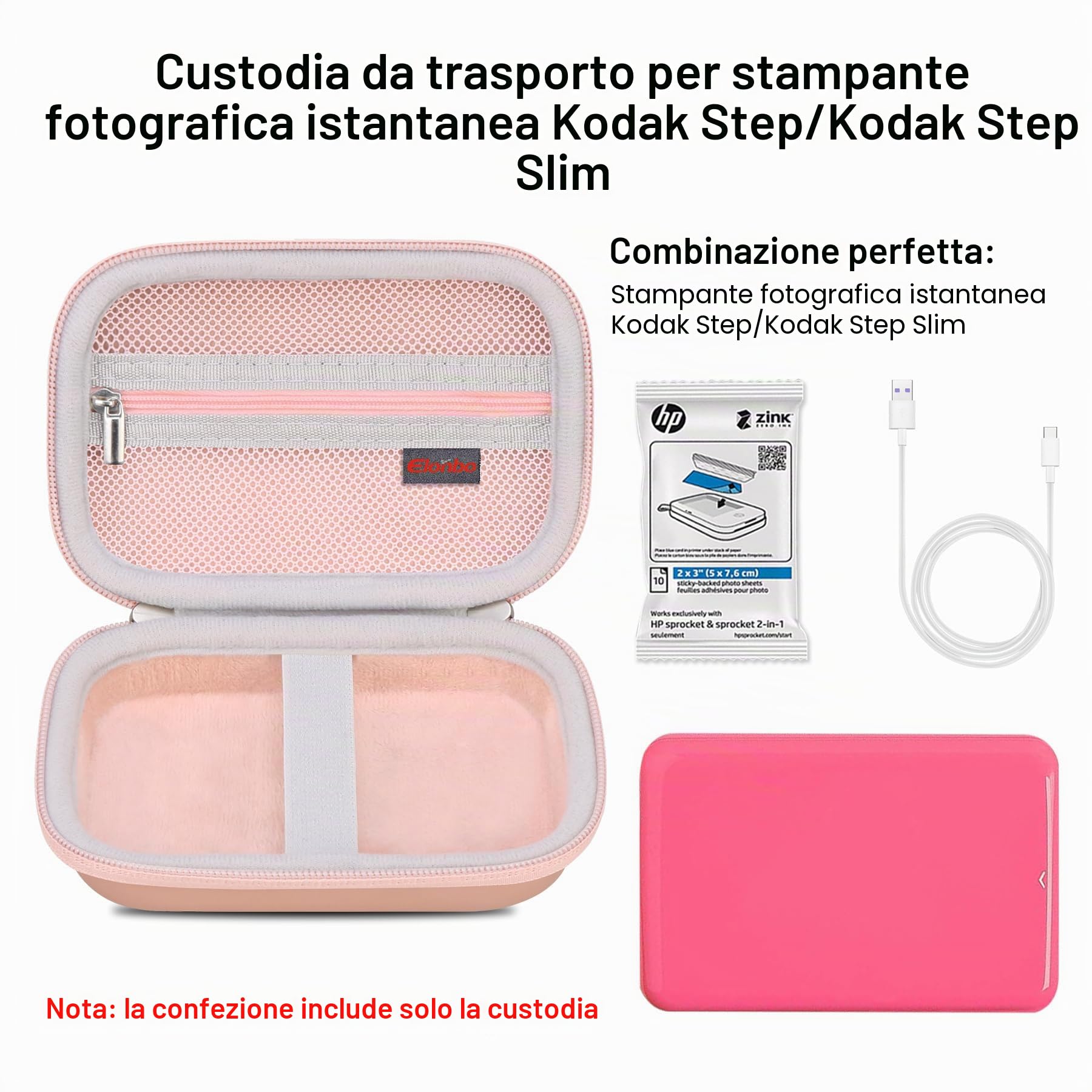 Elonbo Custodia per KODAK Step/KODAK Step Slim Mobile Instant Photo Stampante a colori