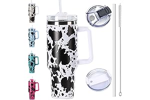 40 oz Cow Print Tumbler: Udderly Cool and Leakproof
