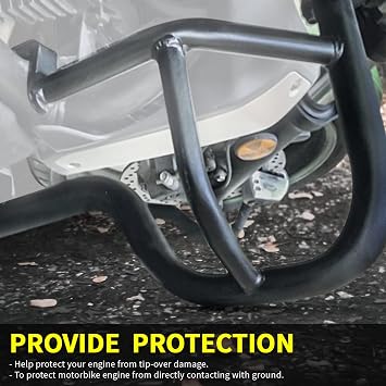 VN650 EN650 Motorcycle Black Steel Highway Engine Guard Crash Bars Frame Falling Bumper Gas Tank Protectors for Vulcan S VN 650 2015 2016 2017 2018 2019 2020 2021 2022 2023 2024 15-24