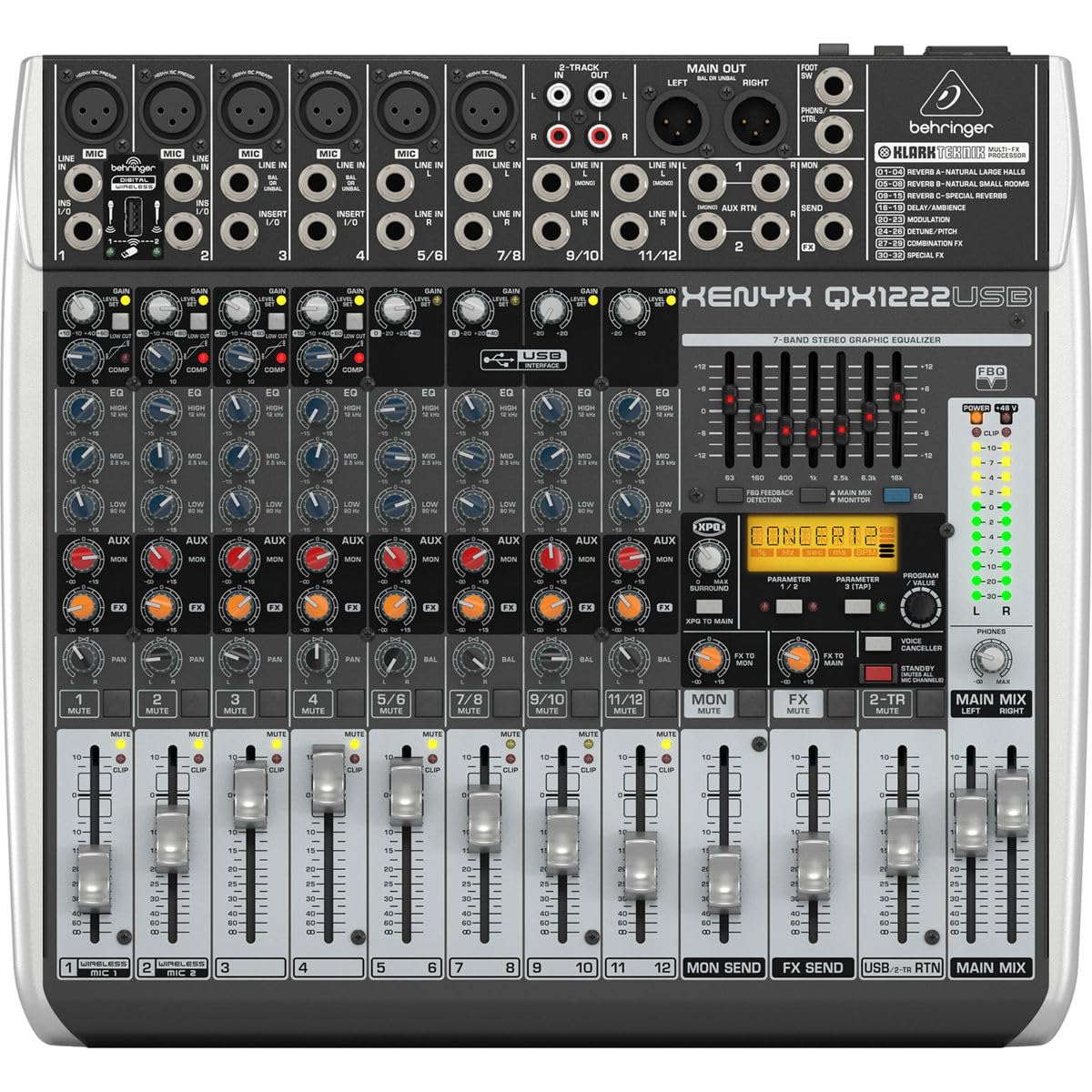 Amazon.com: Behringer Xenyx QX1222USB Premium 16-Input 2/2-Bus 
