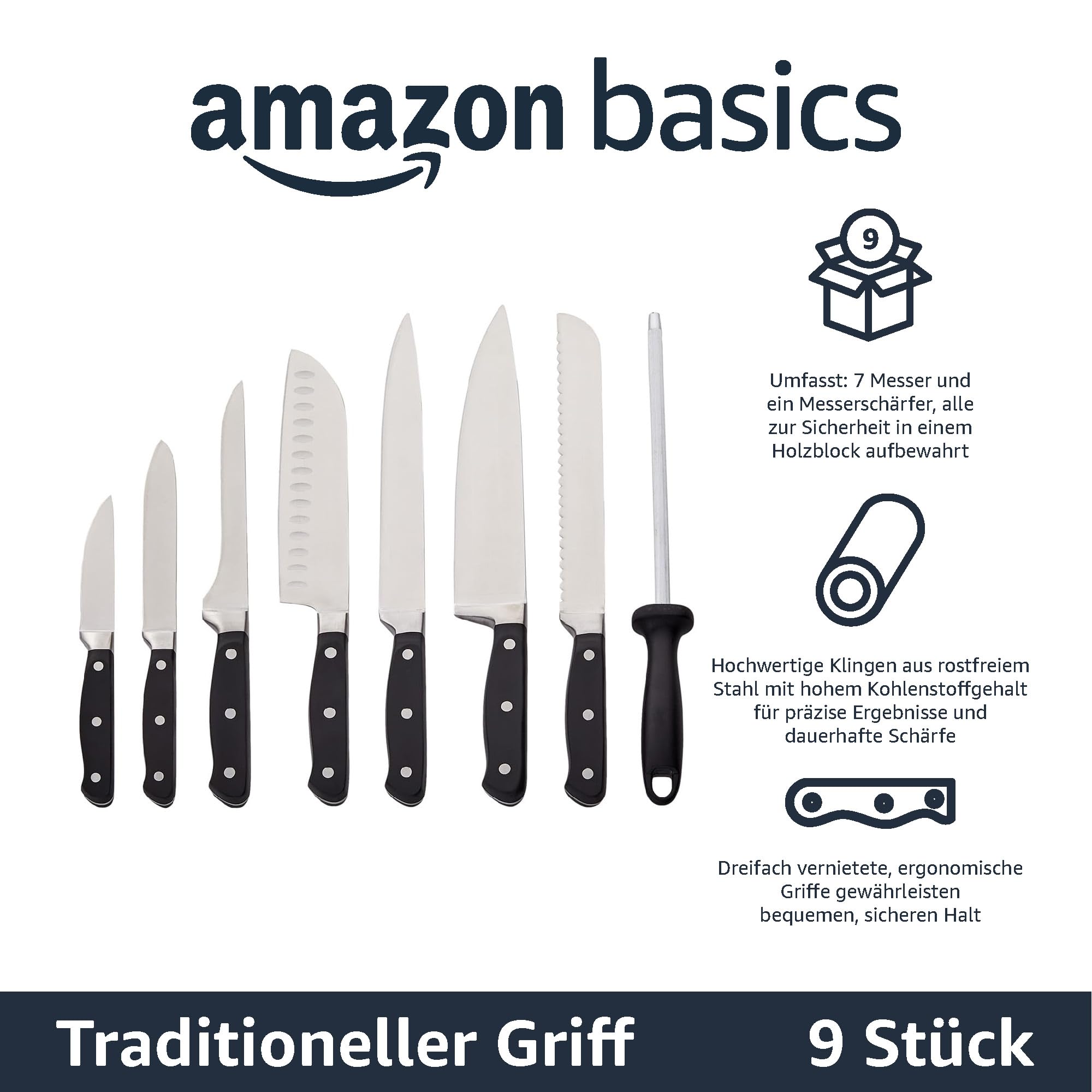 Amazon Basics Premium Messerblock – Bild 2
