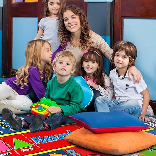 Miniatura 6 de Alfombra ABC para habitación de niños, adorable alfombra ABC para habitación de niños, alfombras escolares, alfombras grandes ABC para aula, tapetes