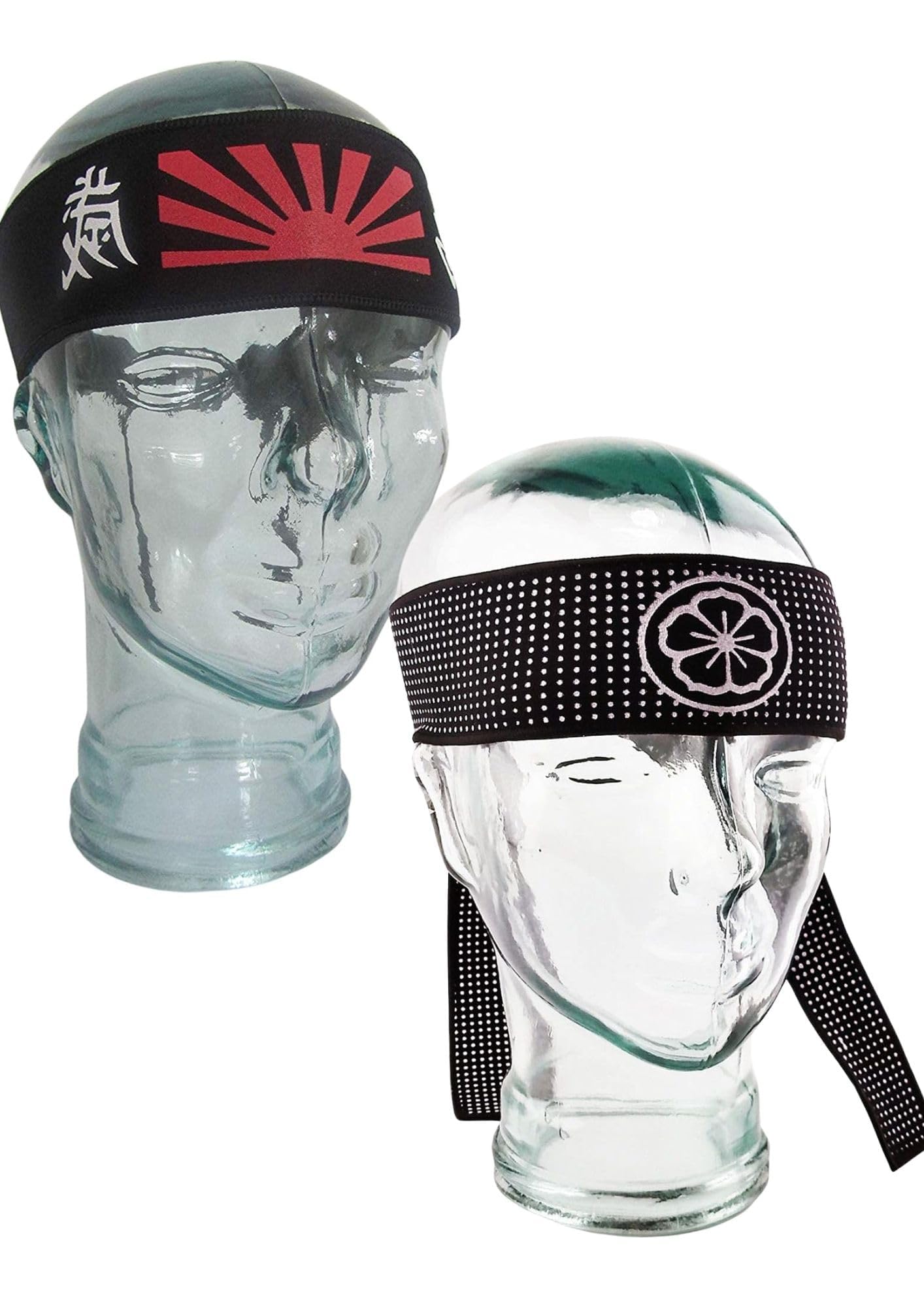 1 Pair Headband set TANAKA OKINAWAN FLOWER & RISING SUN NEOPRENE Headband - Movie Film Novelty 100cmx5cm