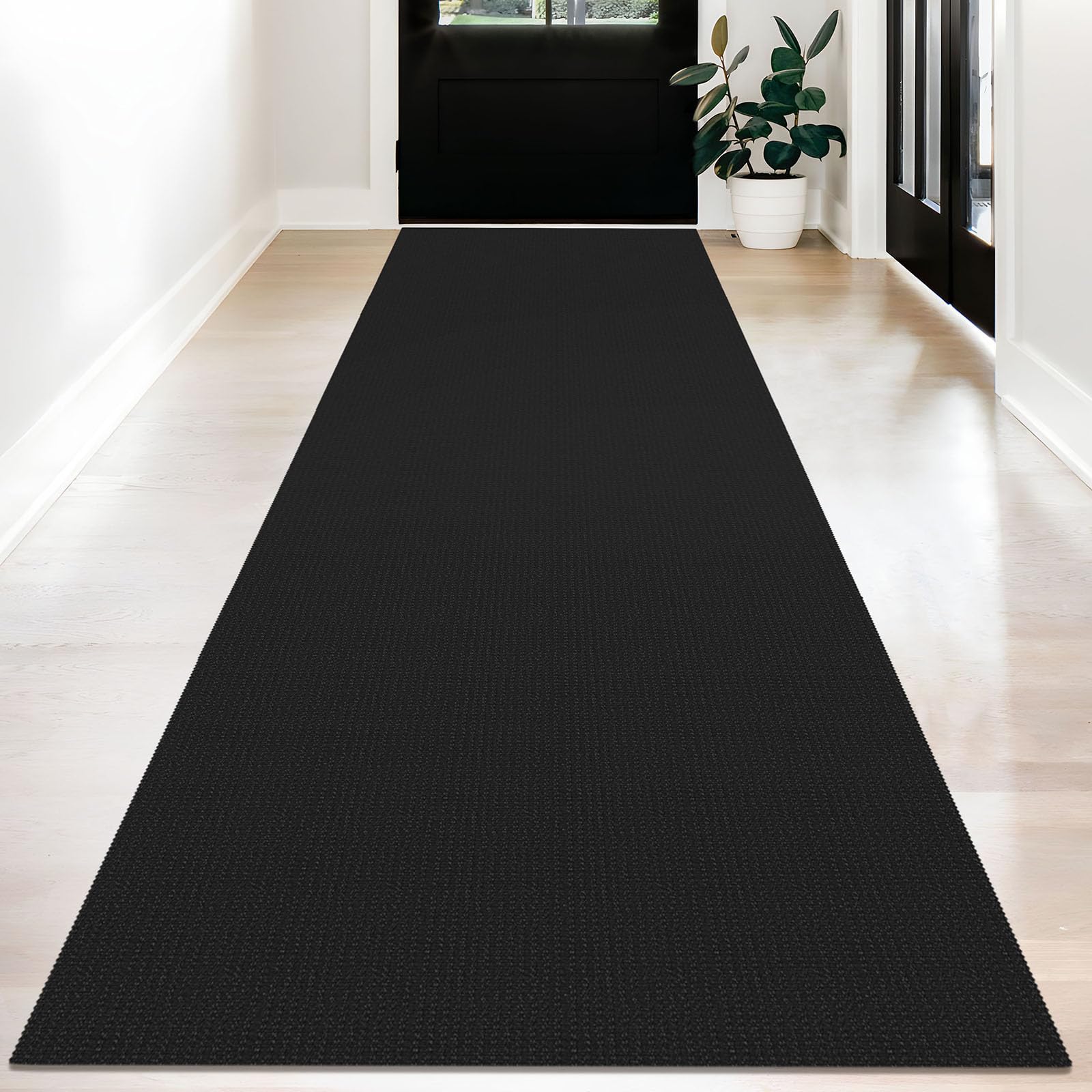 KOZYFLY Long Runners for Hallways 3x12 ft Washable Kitchen Runner Non Slip Rubber Backed Hallway Rugs Cotton Entryway Runner Rug Floor Carpet for