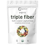 Micro Ingredients Organic Triple Fiber Powder, 2lb | Natural Prebiotic to Support Digestive & Gut Health | Soluble, Easily Digestible | Unflavored, Vegan
