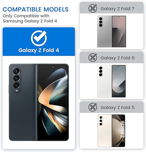 Miniatura 2 de VEGO Funda para Z Fold 4 con Soporte para S Pen, con Protección de BisagraSoporte Giratorio de 360 GradosCubierta Deslizante de CámaraProtector de