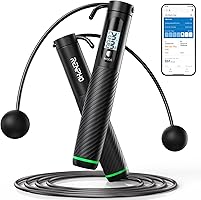 RENPHO Corde à Sauter Intelligente avec Compteur, Corde à Sauter sans Fil Réglable, App Données d'Analyse, Corde a...