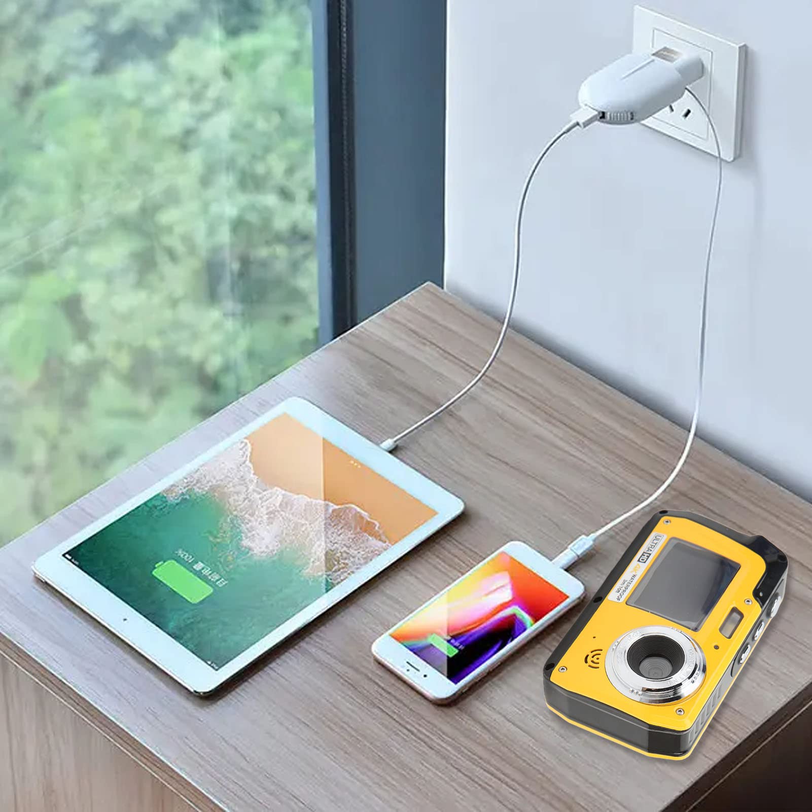 4K 56MP Dual Screen Digital Camera 18X Digital Zoom 10ft Waterproof Underwater Video Camera HD Digital Camera for Outdoor