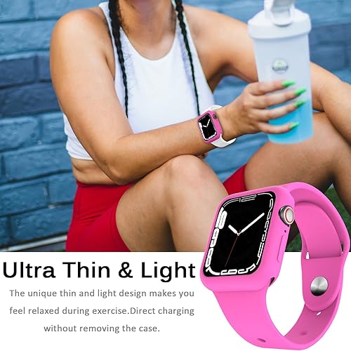 Miniatura 2 de Miimall Funda compatible con Apple Watch de 1.772 pulgadas, funda delgada de poliuretano termoplástico antiarañazos, funda protectora para Apple