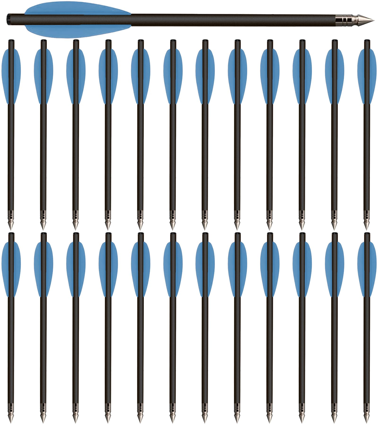 WANVZMR 6.3" Pistol Crossbow Bolts,Carbon Crossbow Arrows,Mini Crossbow Bolts Arrows for 50-80lbs Pistol Crossbow Precision Target,Great for Practicing Shooting Target,Small Hunting