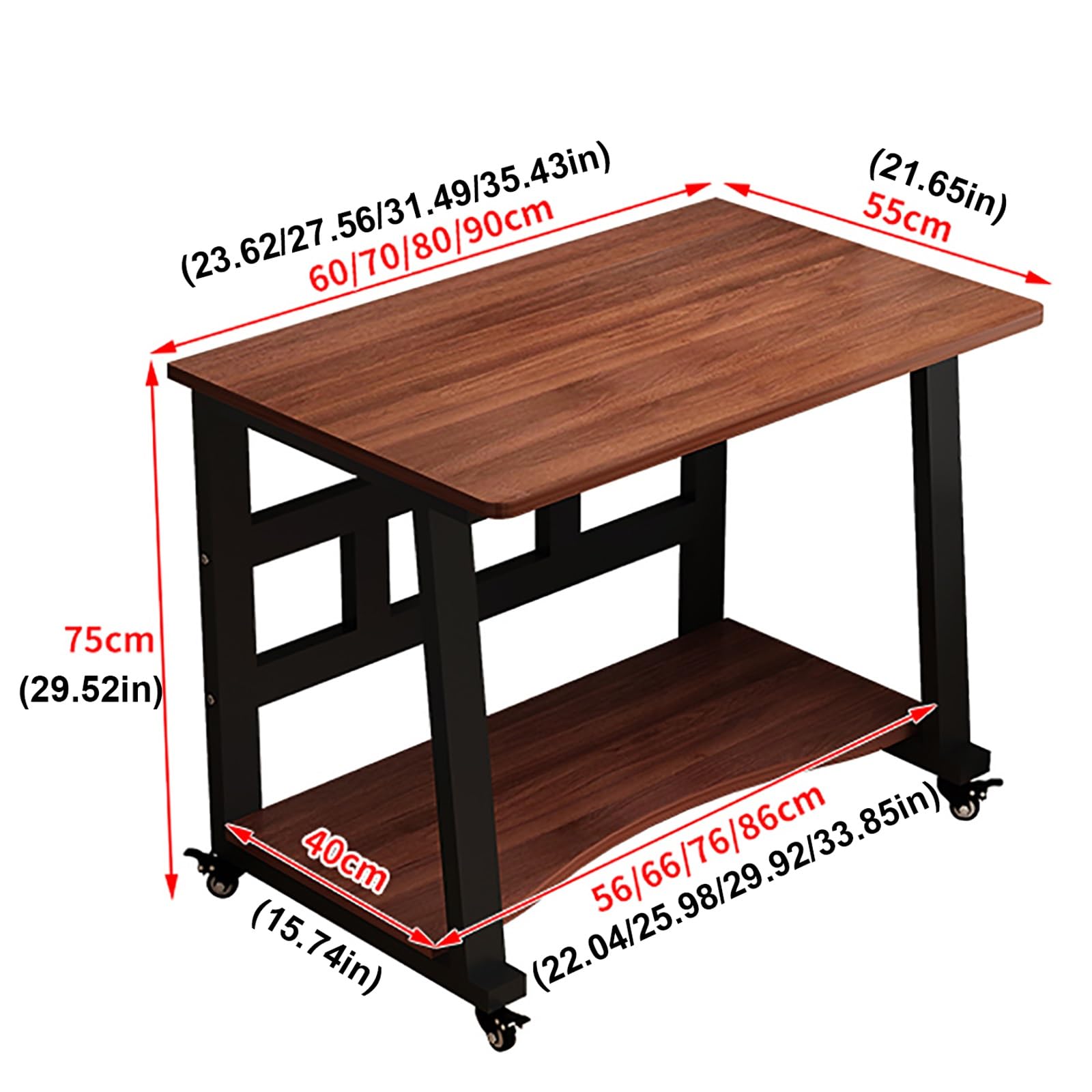 Narożne biurko komputerowe z regulacją wysokości stolik na laptopa domowe biuro stacja robocza biurko do gier nowoczesny biały i czarny design 70 cm / 27,55 cala idealne do biura i nauki