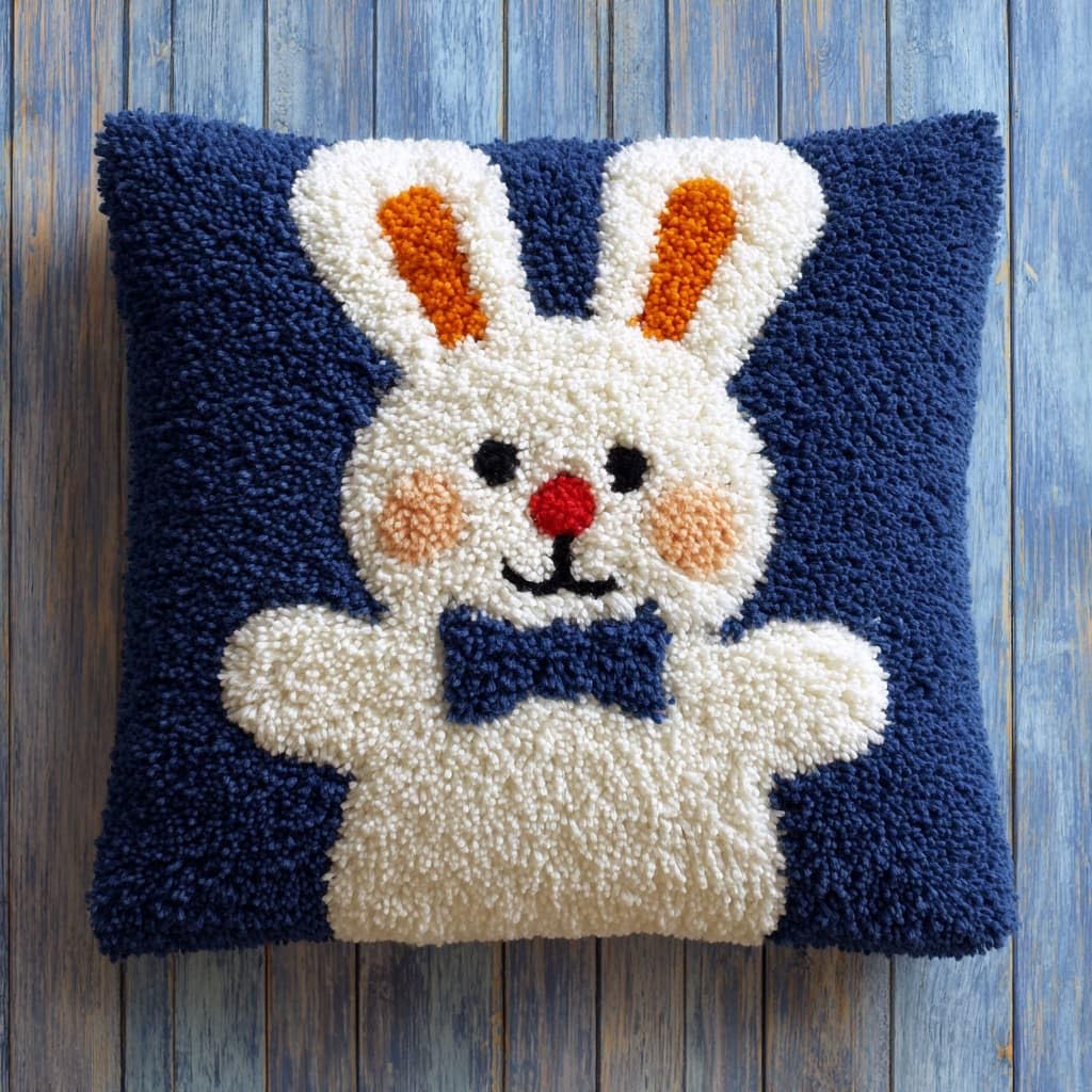 Henypt Latch Hook Cushion Kits Rabbit