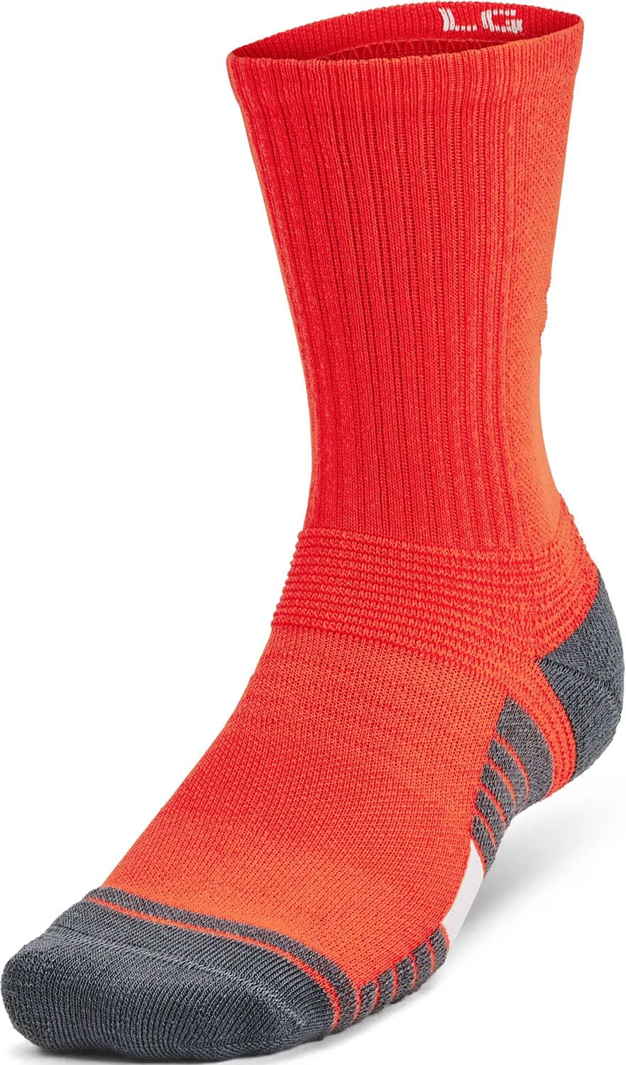 Under Armour - Unisex Team Crew Socks, Color Dark Orange (860), Size: Medium