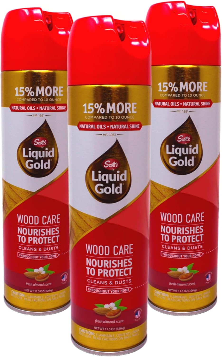 Scott's Liquid Gold Wood Care Spray Cleaner, 11.5 Ounce - Pack of 3