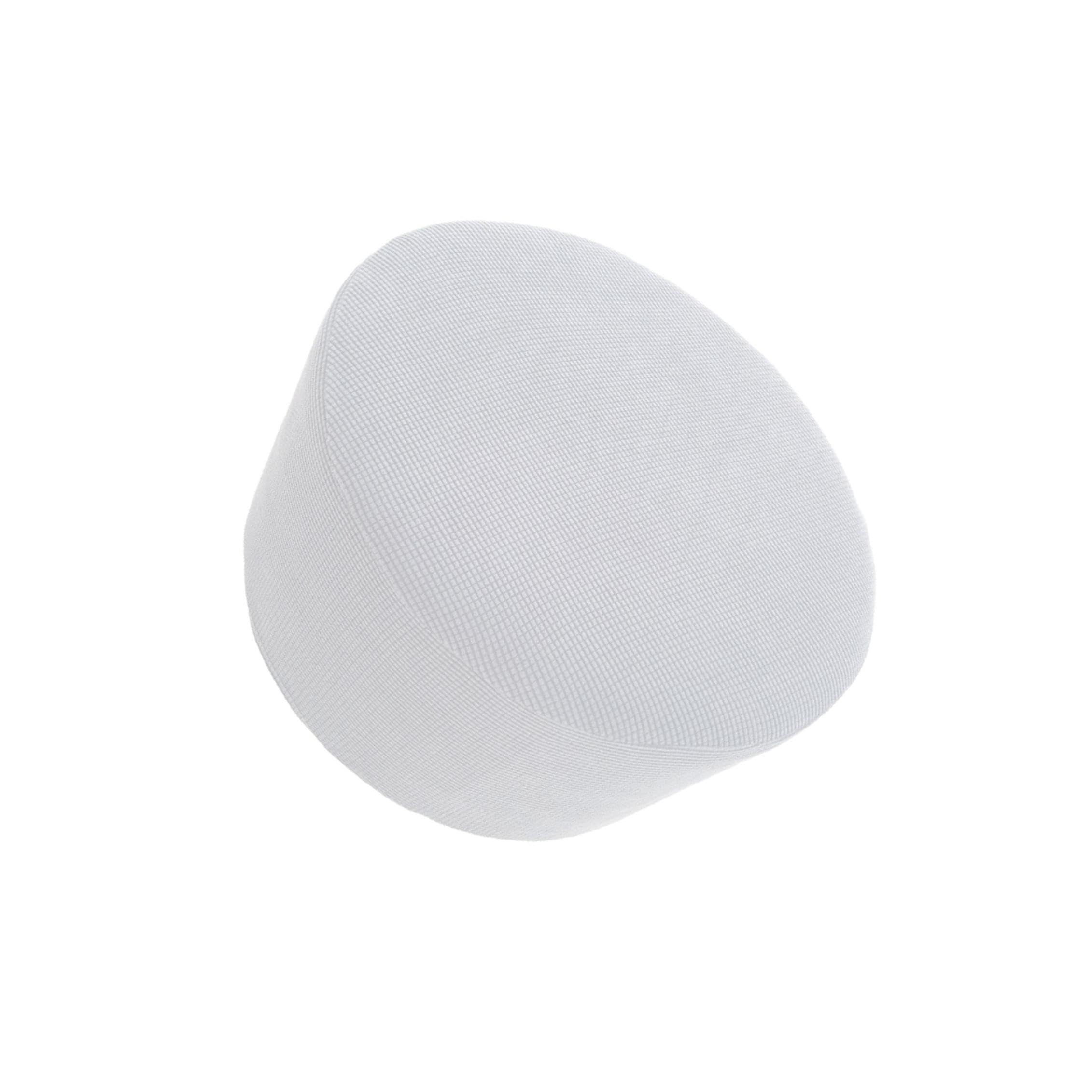 Zambuph Round Ottoman Slipcover Stool Furniture Protector Wrinkle-Free And Soft Elastic Cover Stretch Ottoman Bench Furniture Protector Cover METICULOUSLY, White, 48-55cm