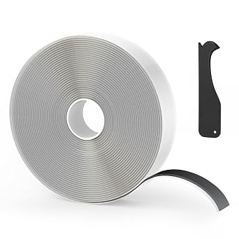 Butyl Tape 1.6" x 30 Ft Black Non-Hardening Waterproof Sealant Tape for RV Window Glazing, Roof Leak Repair, Pipe Plumbing Fixtures & EPDM Roof Patching Premium Butyl Caulk Tape 1 Pack