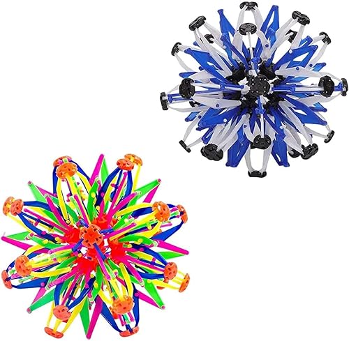 2 piezas de juguete de bola mágica expandible plegable para niños de 1, 2, 3 años o más, juguetes para ansiedad para niños y adultos, juguete de