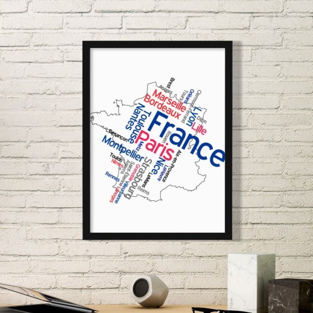 Illustration paysage France cadre photo pour salon et bureau