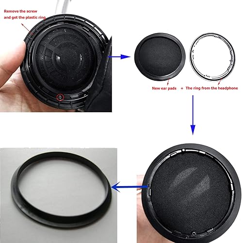 Miniatura 4 de Almohadillas de repuesto compatibles con orejeras TaoTronics TT-BH046