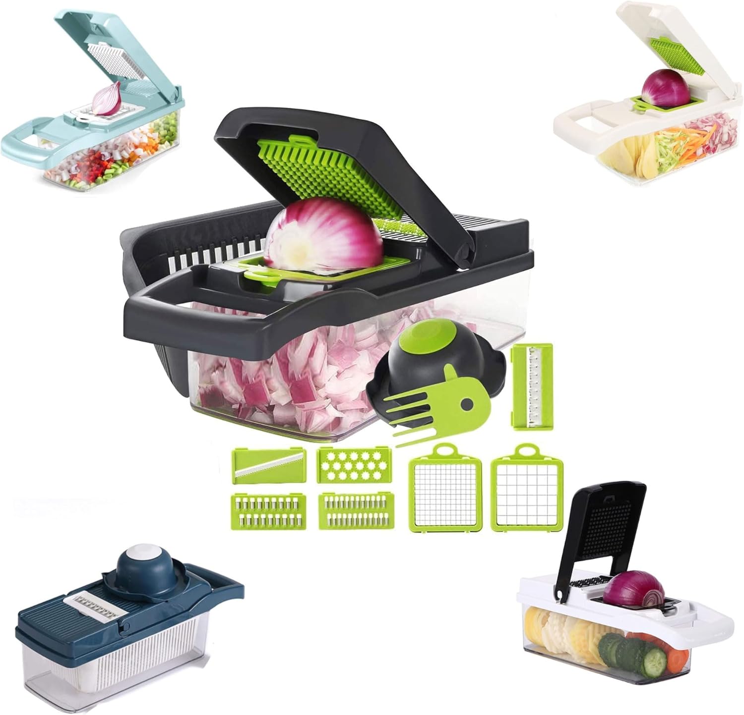 REXTEK 12 in 1 Vegetable Cutter Chopper Mandolines Slicer All Types of