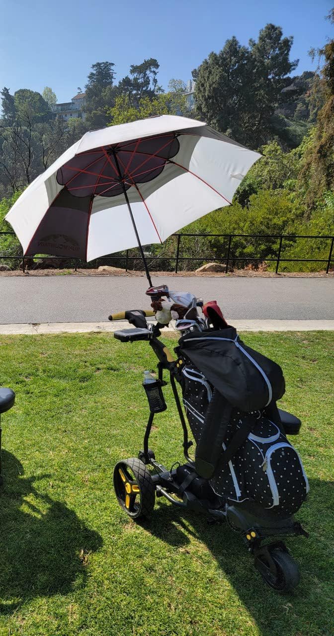 Golf Push Cart with Remote Control - Lithium Battery Electric Golf Caddy Black with Grey Color