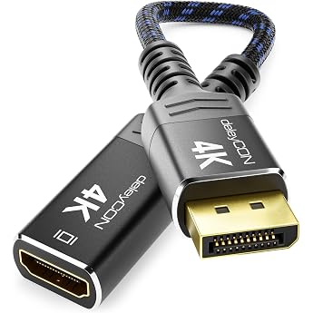 deleyCON DisplayPort to HDMI Adapter 4K@60Hz Male to Female - Black