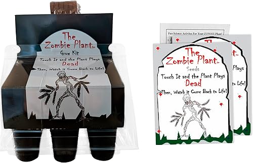 Kit de cultivo de plantas zombies con 2 paquetes de semillas adicionales Artículo A. Kit de cultivo de plantas zombies. Artículo B Dos paquetes de
