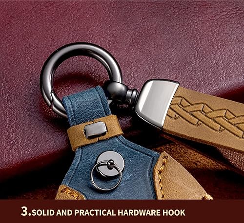 Miniatura 8 de SANRILY Funda de piel de producción completa para llavero Porsche Cayenne 911 Taycan Panamera 2020 sin llave de 34 botones con llavero, color negro