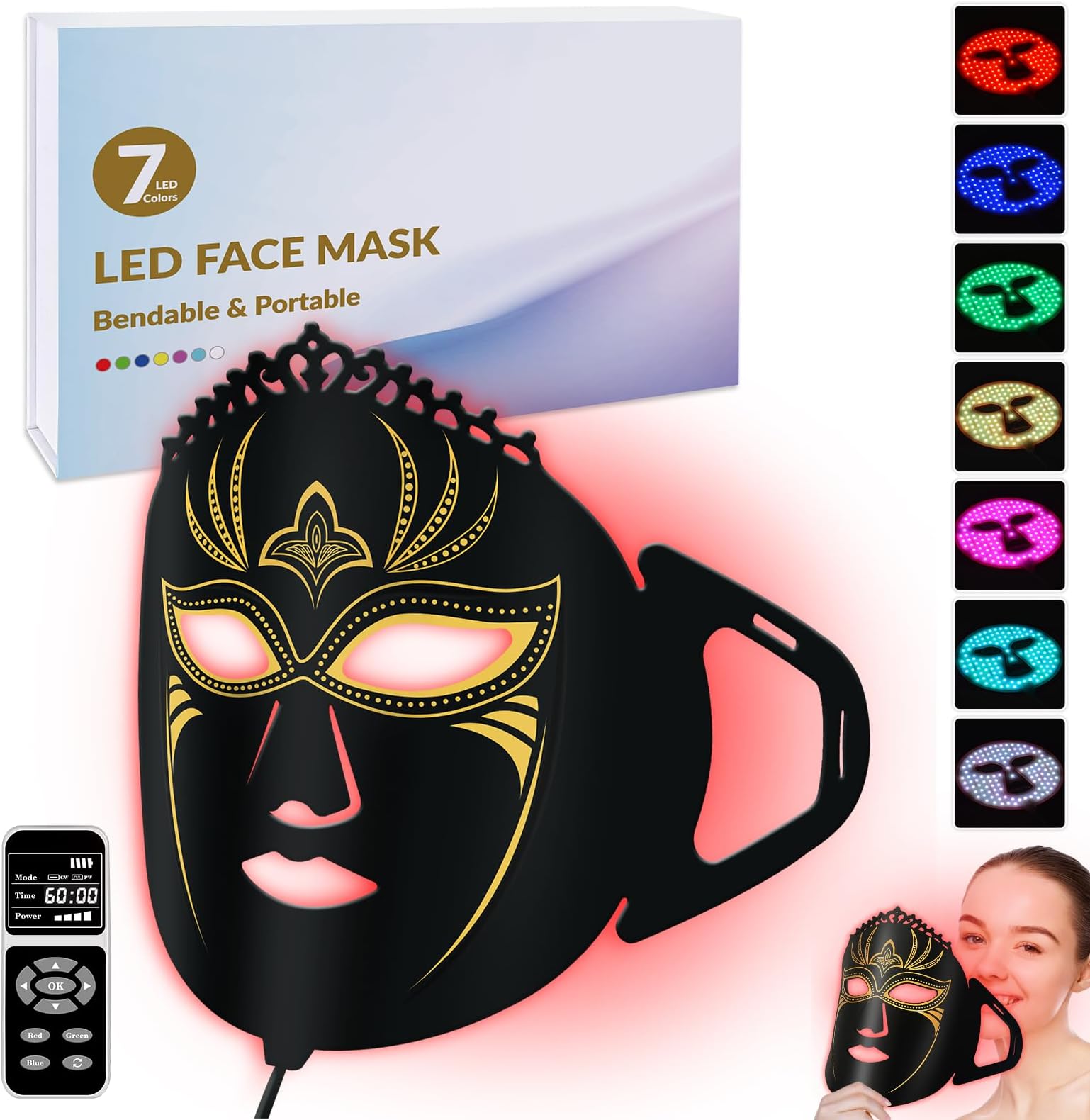 Amazon.com : THSTPA Led Face Mask Light Therapy,Red Light Therapy for