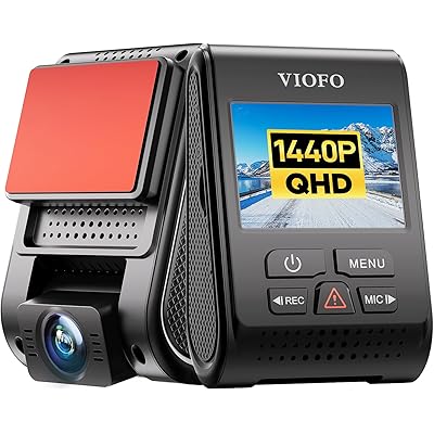 VIOFO Dash Cam A119 V3 2K 2560x1440P Quad HD+ 60FPS Front Car Dash Camera, 5MP STARVIS Sensor, 140-Degree Wide Angle, GPS Included, Buffered Parking Mode, True HDR, Motion Detection, Time Lapse