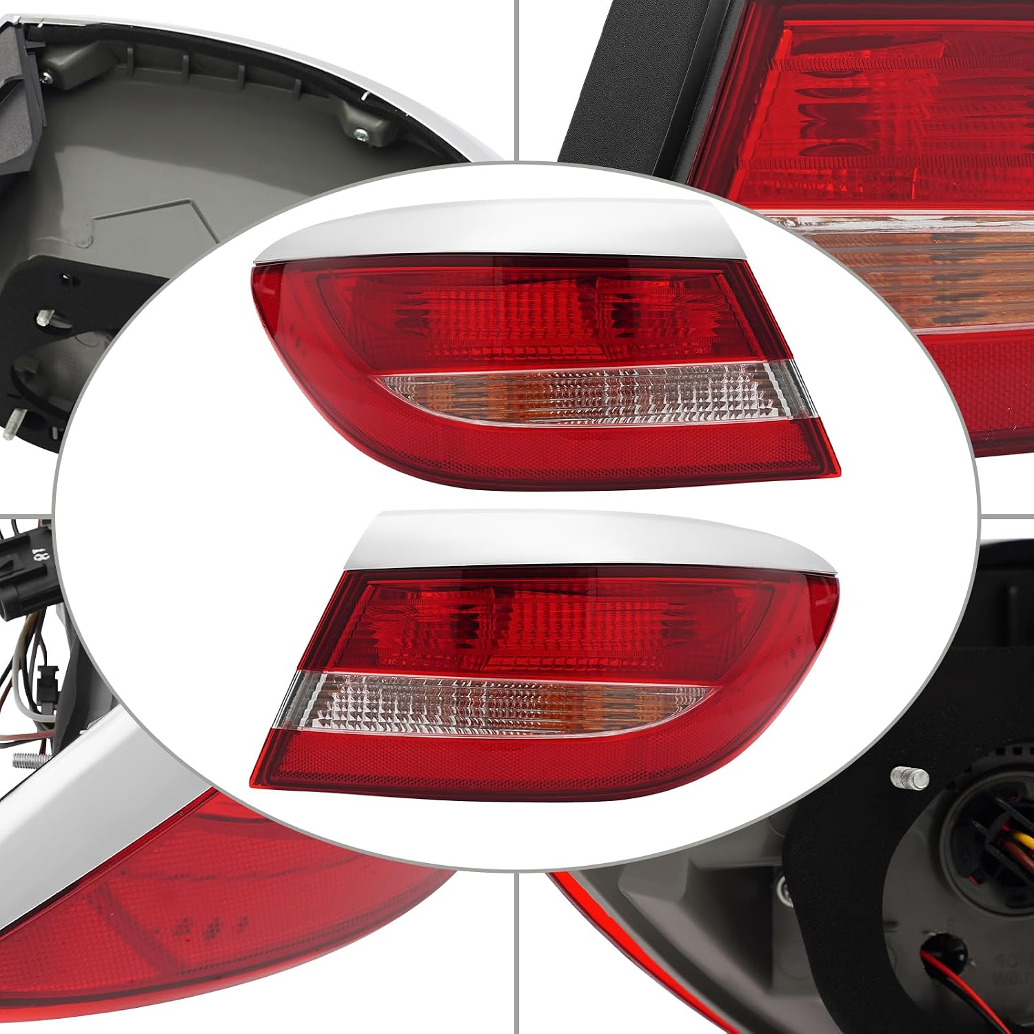 Halogen Tail Light for Buick Verano 2012 2013 2014 2015 2016 2017 Right Passenger Side Left Driver Side Rear Outer Tail Light Replacement 22879047 22879048 GM2805109 GM2804109 (Left & Right)