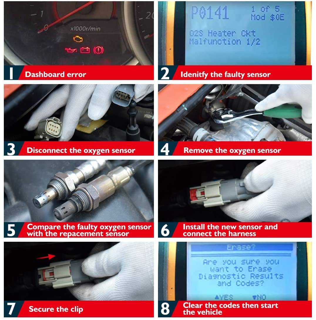 234-5113 Upstream Air Fuel Ratio Sensor Oxygen O2 Sensor for Ford F-150 Explorer E-150 E-250 E-350 Escape Fiesta Flex Focus Fusion DY1183 DY1185 SG1996 2345113
