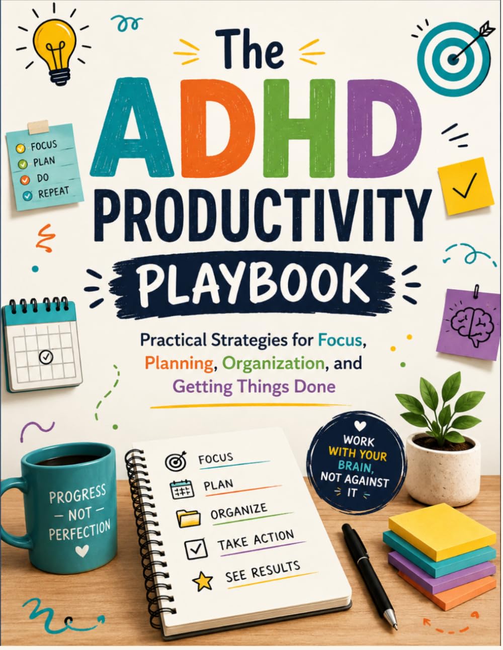 The ADHD Productivity Playbook: Practical Strategies for Focus, Planning, Organization, and Getting Things Done