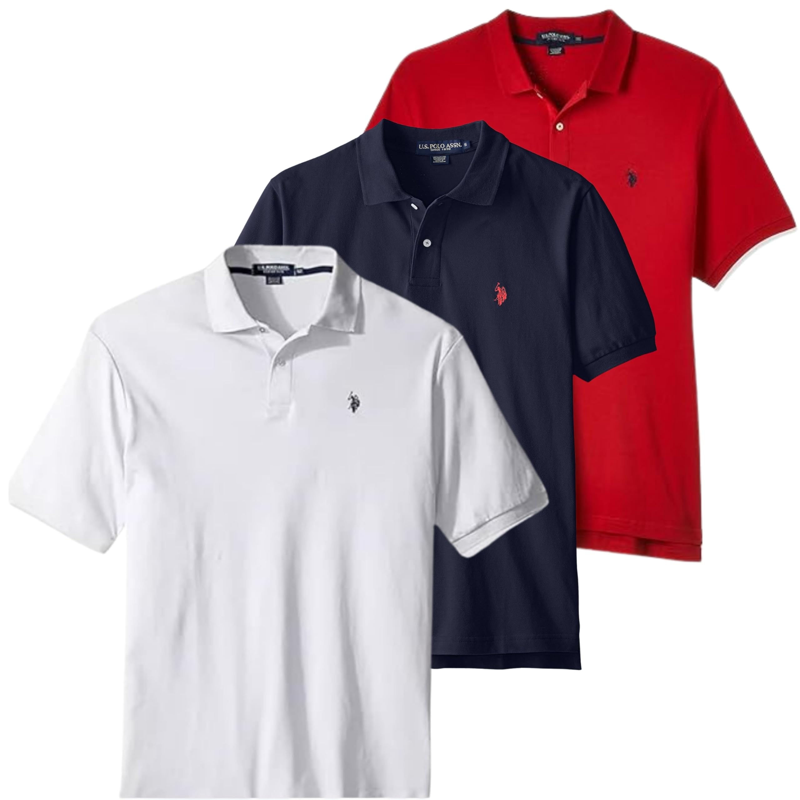 U.S. Polo Assn. 3 Pack Men's Classic Polo Shirt