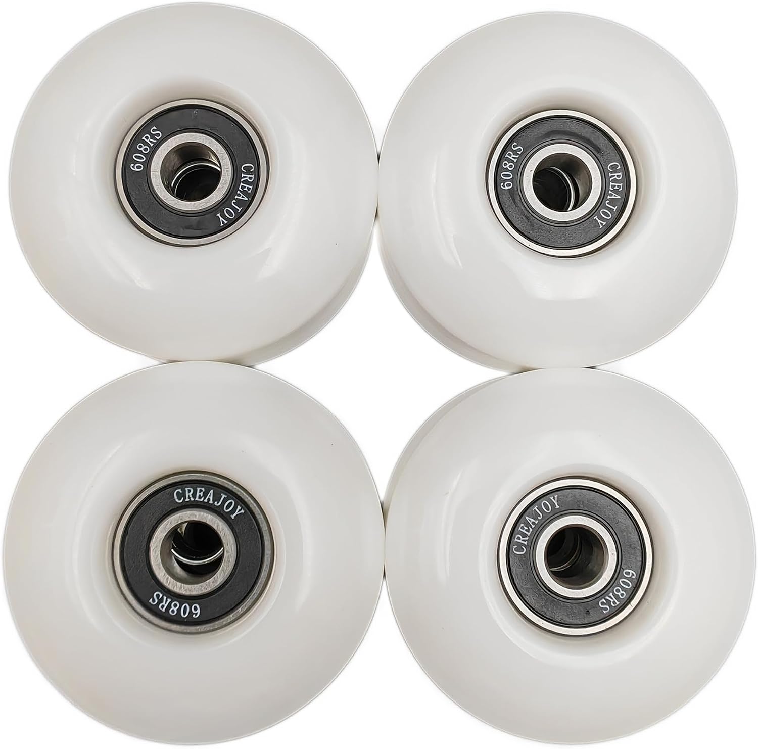 Skateboard Wheels 52mm 95A Set of 4 with Bearings