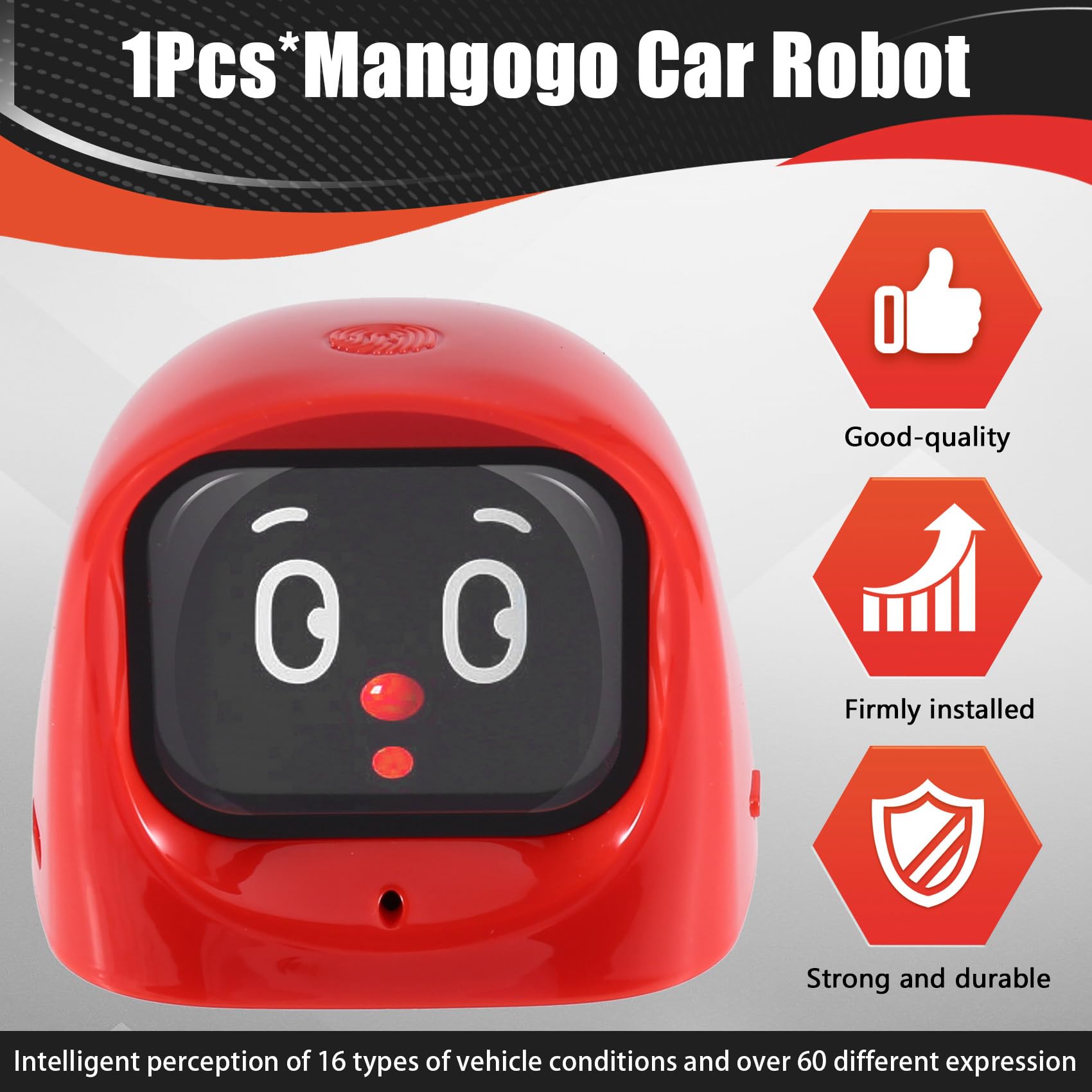 Mascota Electrónica Mangogo con IA, Funciones Interactivas WiFi, Compañero Moderno, Sensor de Personalidad, Emociones, Color Rojo